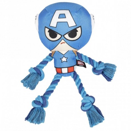JUGUETE PARA PERRO CUERDA AVENGERS CAPITAN AMERICA