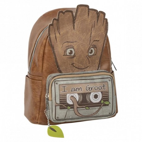 MOCHILA CASUAL MODA APLICACIONES GUARDIANS OF THE GALAXY GROOT