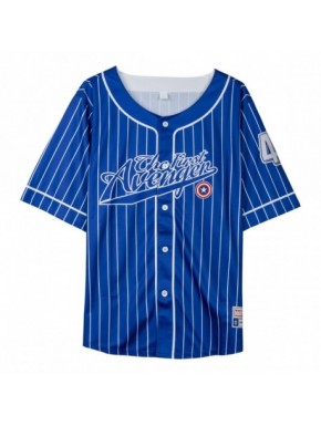 CAMISETA CORTA BASEBALL AVENGERS CAPITAN AMERICA