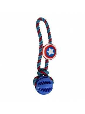 JUGUETE PARA PERRO CUERDA AVENGERS CAPITAN AMERICA