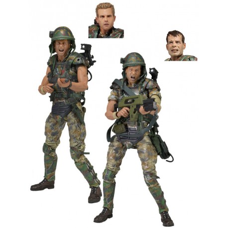 Pack 2 Articulated Figures Aliens Marines Colonial