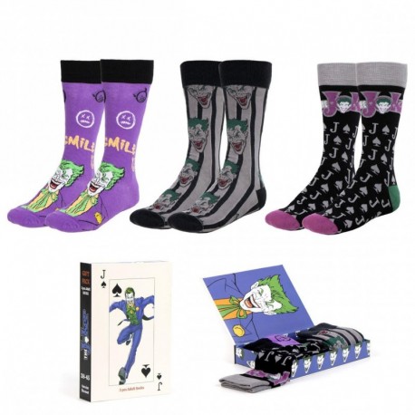 PACK CALCETINES 3 PIEZAS BATMAN JOKER
