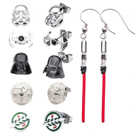 Set Pendientes Star Wars Imperio Galactico Simbolos