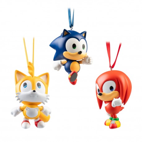 Set 3 adornos de Navidad Sonic