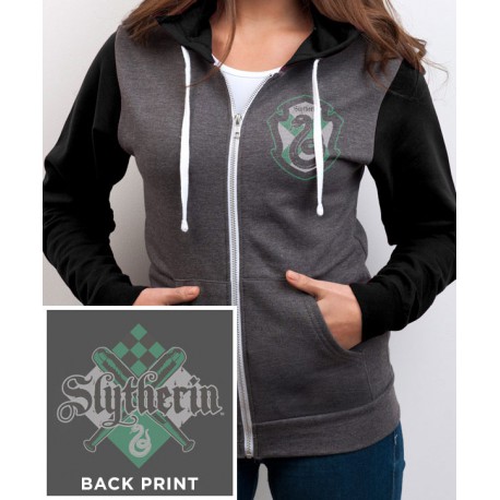 Sudadera Harry Potter Slytherin con cremallera