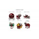 Conjunto de 6 pins de Marvel Deadpool