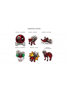 Set De 6 Pins Marvel Deadpool