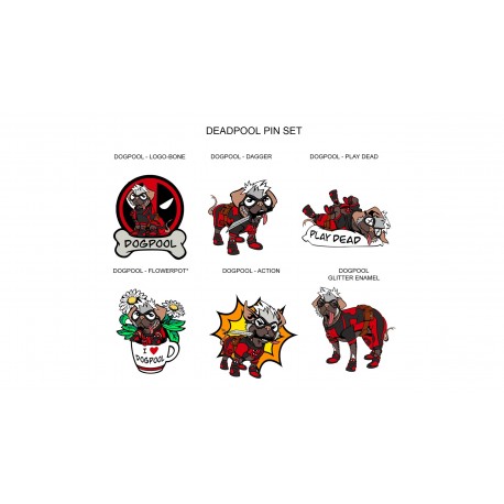 Set De 6 Pins Marvel Deadpool
