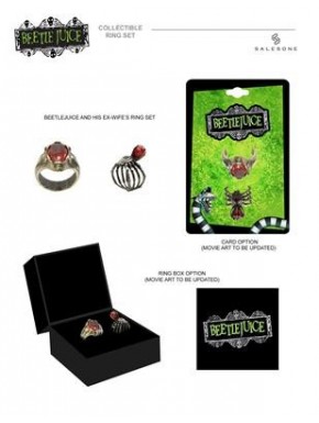 Set De 2 Anillos Beetlejuice Bioexorcista Y Exmujer