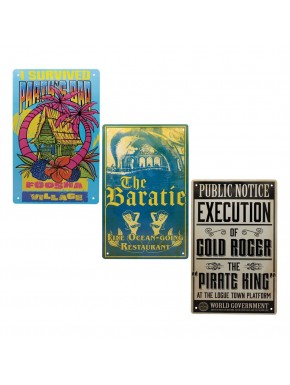Set de 3 Placa de Chapa One Piece