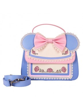 Bolso bandolera orejas y lazo y estampado de flores Minnie Mouse