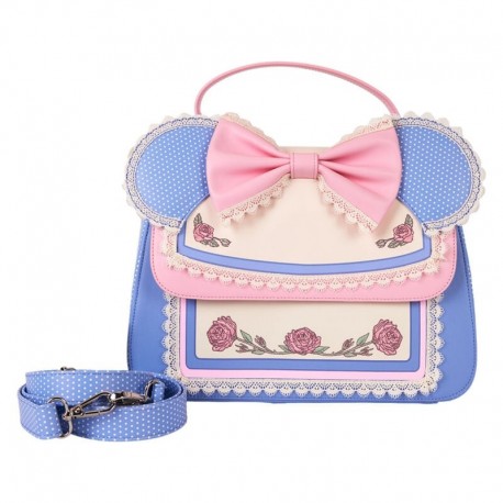 Bolso bandolera orejas y lazo y estampado de flores Minnie Mouse