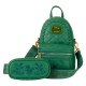 Bolso bandolera convertible Verde con cremallera amarilla Bambi