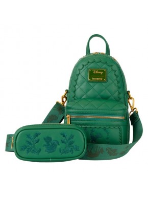 Bolso bandolera convertible Verde con cremallera amarilla Bambi