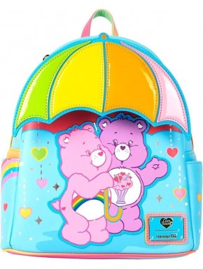 Mini mochila osos amorosos con paraguas arcoiris