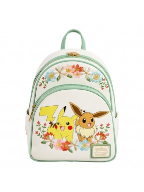 Bolso mochila floral de Pikachu y Eevee de Pokémon