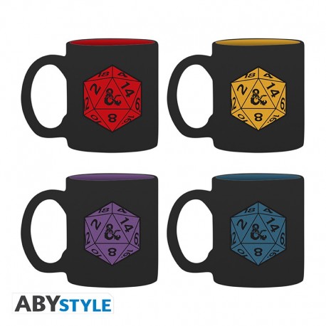 Dungeons & Dragons Juego 4 Tazas De Espresso D20