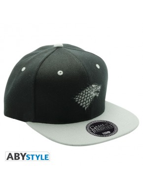 Gorra Juego De Tronos Snapback Negra Y Gris Stark