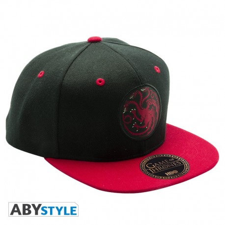 Gorra Juego De Tronos Snapback Targaryen Negra Y Roja