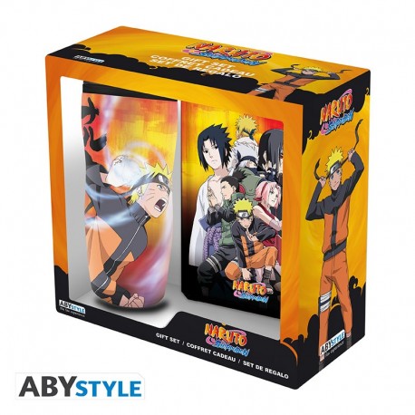 Naruto Shippuden Set De Regalo Taza Vaso Y Cuaderno