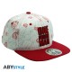 Gorra One Punch Man Snapback Beige Y Rojo