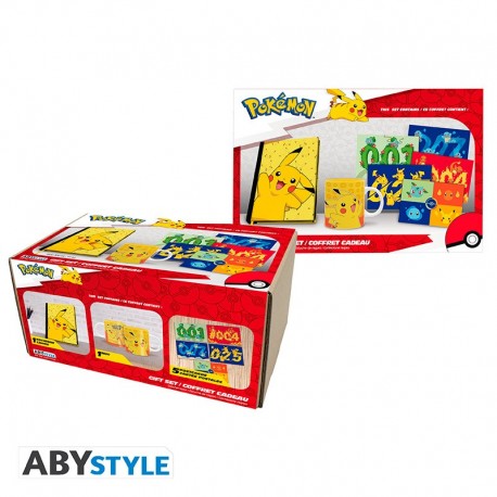Pack Regalo Taza Cuaderno Y Postales Pikachu Pokemon