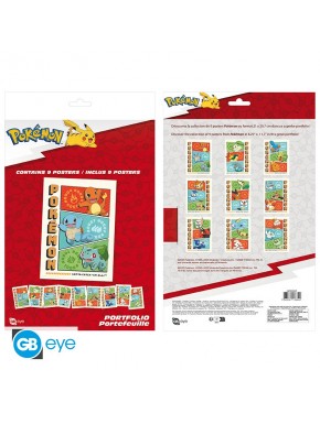 Pokemon 9 Mini Posters Starters 21X9,7Cm