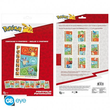 Pokemon 9 Mini Posters Starters 21X9,7Cm