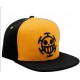 Gorra One Piece Snapback Trafalgar Negra Y Amarilla
