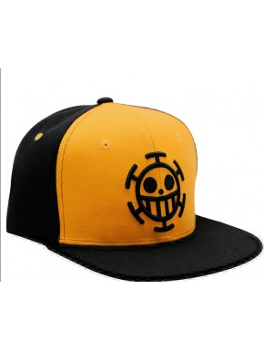 Gorra One Piece Snapback Trafalgar Negra Y Amarilla