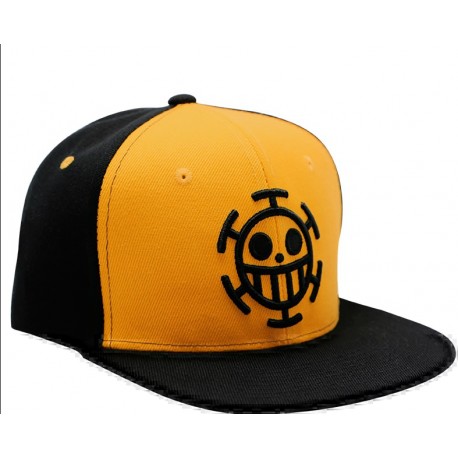 Gorra One Piece Snapback Trafalgar Negra Y Amarilla
