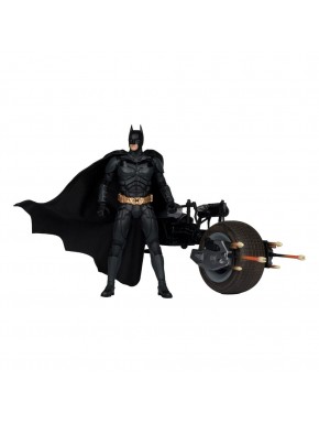 The Dark Knight DC Multiverse Figura con Vehículo Batman & The Batpod 18 cm