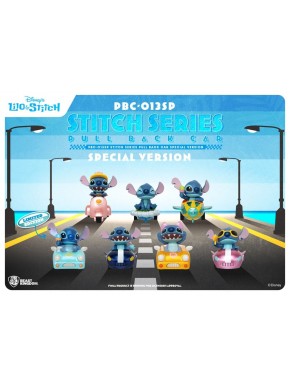 Lilo & Stitch Pull Back Car Series Pack de 6 Coches de Cuerda Blind Box Special Edition