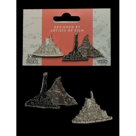El Señor de los Anillos Pack de 2 Pins Minas Tirith & Mt. Doom