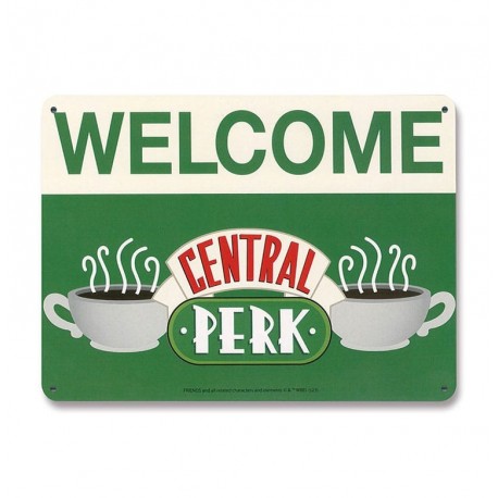 Friends Placa de Chapa Central Perk Welcome 15 x 21 cm