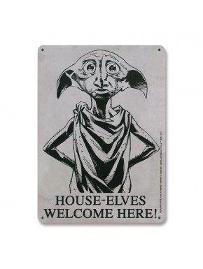 Harry Potter Placa de Chapa House-Elves 15 x 21 cm