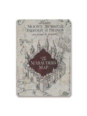 Harry Potter Placa de Chapa Marauders Map 15 x 21 cm