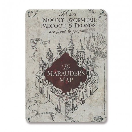 Harry Potter Placa de Chapa Marauders Map 15 x 21 cm