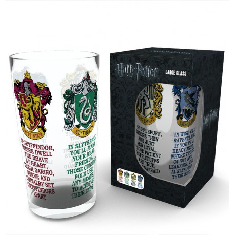 Vaso cristal Harry Potter Escudos Casas Hogwarts 500 ml