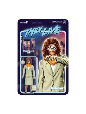Están vivos Figura ReAction Wave 02 Female Ghoul (Glow) 10 cm
