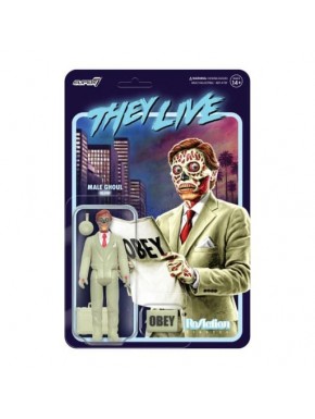 Están vivos Figura ReAction Wave 02 Male Ghoul (Glow) 10 cm