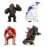 Godzilla Pack de 4 Figuras Nano Metalfigs Diecast Wave 1 4 cm