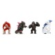 Godzilla Pack de 4 Figuras Nano Metalfigs Diecast Wave 1 4 cm