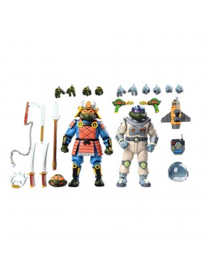 Tortugas Ninja (Cartoon) Pack de 2 Figuras Space Adventure & Samurai Turtles 18 cm