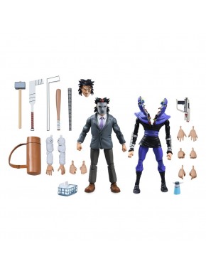 Tortugas Ninja (Cartoon) Pack de 2 Figuras Business Suit Casey Jones & Split Foot Soldier 18 cm