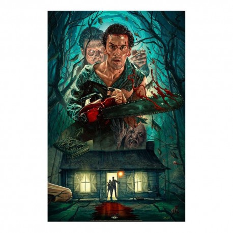 Evil Dead 2 Litografia Ash Williams 46 x 61 cm - sin marco