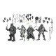 Universal Monsters x Teenage Mutant Ninja Turtles pack de 4 Figuras Turtles Black & White 18 cm