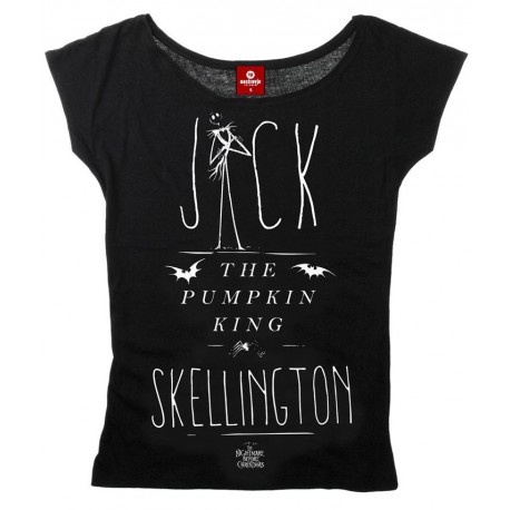 Camiseta Chica Pesadilla Antes de Navidad Jack Pumpkin King