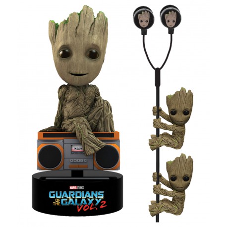 Conjunto de figura e auscultadores Groot Vol. 2 NECA