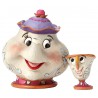 Disney Sra. Potts e Chip Beauty e a Besta Figura Jim Shore